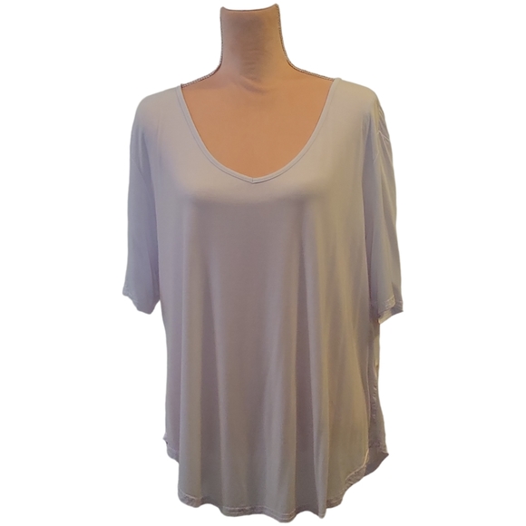 Women Plus Size V-Neck Short Sleeve T-Shirt XXL - Picture 5 of 9